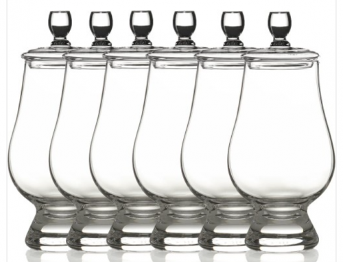 Szklanka do degustacji whisky GLENCAIRN GLASS z pokrywą 6 szklanek, 6 pokrywek